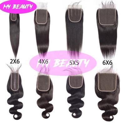 China Cheapest Lace Body Wave Swiss Brazilian Hair Closure 100% Transparent 4x4 5x5 Lace Closure 4x4 5x5 for sale