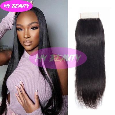 China Brazilian Virgin Remy 4x4 Curly Lace Closure 100% Straight Brazilian Virgin Remy 4x4 Body Wave Hair Lace Front 4*4 Curl Hair With Closure for sale