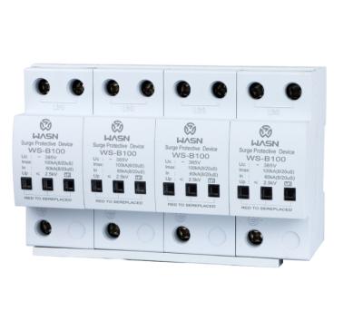 China Plastic To UL94 V-0 Cheap Price AC 220V/385V 100KA Width 108cm Voltage Surge Protection Device SPD 4P for sale