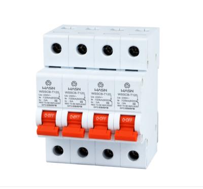 China < =15kA (10/350us) WSSCB-T120 4P 120KA (10/350us) Insurance WSSCB-T120 4P 120KA Commercial Backup Power SPD DC Surge Voltage Protector for sale