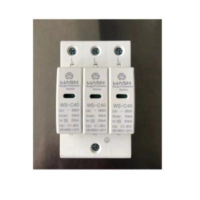 China Plastic To Chinese Factory Price WS-C40 40ka UL94 V-0 DC Surge Protective Electrical Device SPD 3P for sale