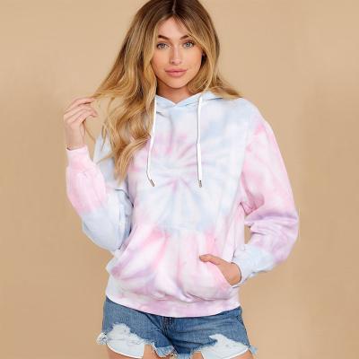 China Top Women's Hip Hop Hoodies Sweatshirt Hoodie Dropshipping Hot Sale Anti-Shrink Autumn Streetwear Tie Dye Funny Crop Pullover for sale