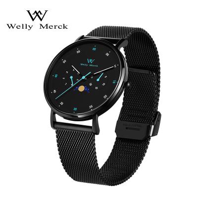 China Newest Custom Logo Watches Quartz Ultra Thin Auto Date Casual Waterproof Men Watch Mens Watch In Luxury Volume for sale