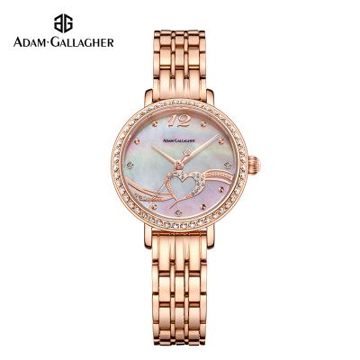 China Alarm High Quality Best Selling Luxury Custom Stainless / Leather Strap Ladies Wristwatches for sale