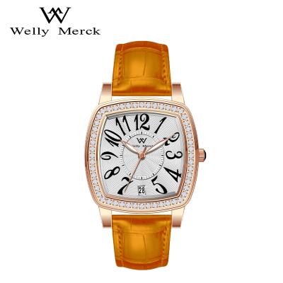 China Wholesale 2022 Lady Watch Custom Japan automatic square movement quartz date watch for sale