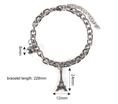 China TRENDY Fashion 304 Stainless Steel Jewelry Chain Charms Bracelet For Women Men for sale