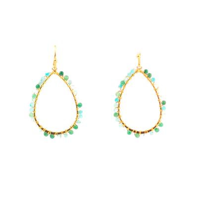 China FASHIONABLE Wholesale Amazonite Earrings Designs Handmade Earrings for sale