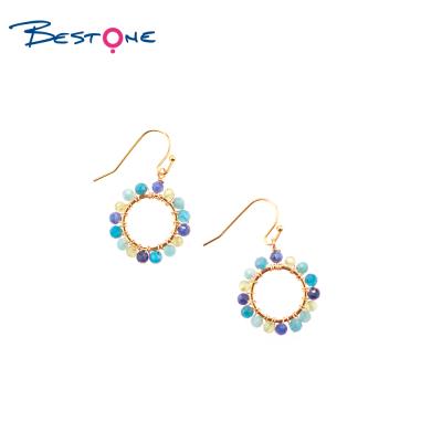 China TRENDY Design Earrings Bestone Handmade Fashion Beaded Earrings For Women Custom Earrings for sale