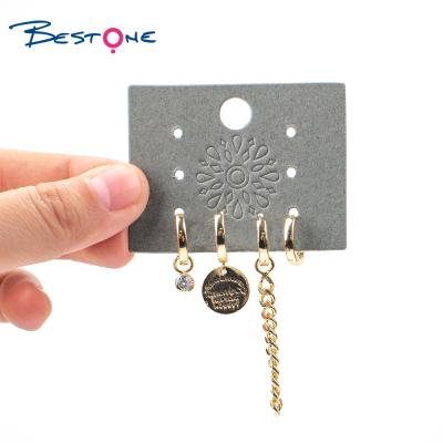 China Bestone Fashionable Hot Seller Smile Earring Gold Earring Stud Earring Set For Women for sale