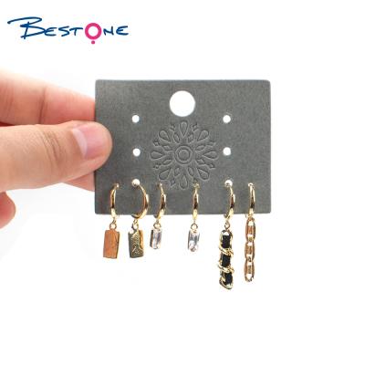 China Bestone Fashionable Hot Seller Smile Earring Gold Earring Stud Earring Set For Women for sale