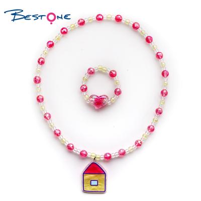 China Bestone TRENDY Customized Candy Acrylic Bead Cute Charm Necklace Kids Jewelry Sets Cartoon Acrylic Necklace Beads for sale