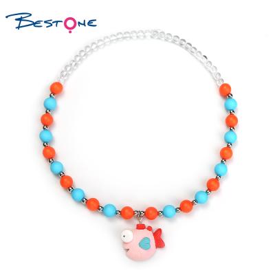 China Bestone TRENDY Customized Candy Acrylic Bead Cute Charm Necklace Kids Jewelry Sets for sale