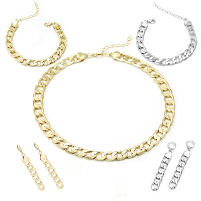 China Bestone CLASSIC Custom Fashion Full Shiny Luxury Chain Bracelet Earrings Necklace Jewelry Set Latest Full for sale