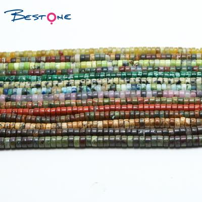 China DIY Jewelry Making Flat Round Disc Natural Stone Loose Beads Heishi Beads For Bracelet Making for sale