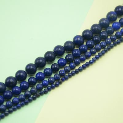 China Hot Sale 4/6/8/10mm Lazulite Stone Round Natural Stone Beads For DIY Jewelry Making for sale