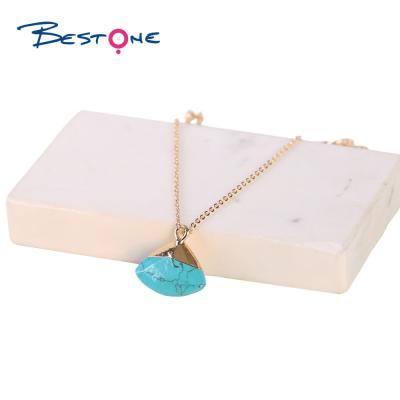 China E-Co Fashion Friendly Jewelry Natural Semi Precious Stone Area Bestone Shape Pendant Charm For Bracelet Jewelry Making for sale