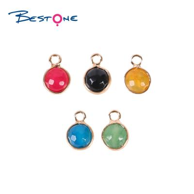 China Fashion E-Co Friendly Multicolor Natural Gemstone Jewelry Bestone Pendant Charm For Bracelet Jewelry Making for sale