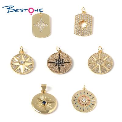 China E-Co Friendly Zircon Real Bestone Gold Plated Eye Charm for sale