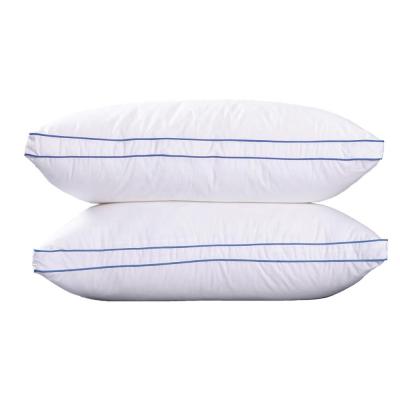 China High Quality 5 Star Hotel Night Pillow Neck Feather Orthopedic Soft Anti-Static Down Solid Gold Rectangle Bedding Adults Grade 40 A 900g for sale