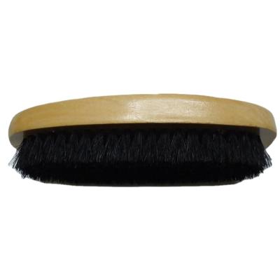 China Easy Clean Soft horse hair polishing shoe clean brush with Beech wood handle for face beard brush for sale