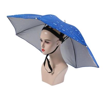 China Modern Multi functional double layer fishing head umbrella hat with anti-UV coating for outdoor hiking wind water proof sunshade paraso for sale