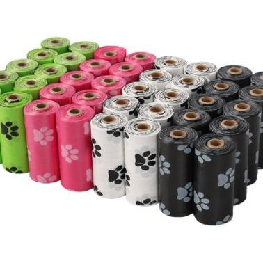 China Stocked Retail Biodegradable EPI HDPE pet dog waste poop bags with dispenser leak resistant degradable plastic bag for dog shit for sale