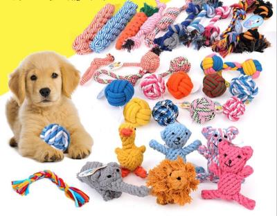 China Sustainable Cotton rope toys for small pet teeth dog chew toys cat scratch tool toy animal rope stuffed slipper ball for sale