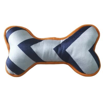 China Sustainable Pet toy with bone design plush toy for dog different pattern of dog toys for sale