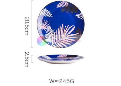 China Nordic Style Decal Custom Printed Ceramic Plates Western Food Grade for sale