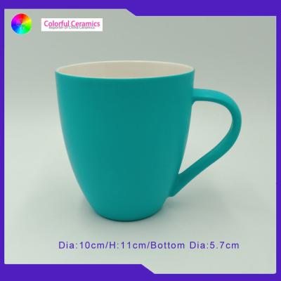 China Personalized Green Ceramic Coffee Mugs For Restaurant Home And Party for sale