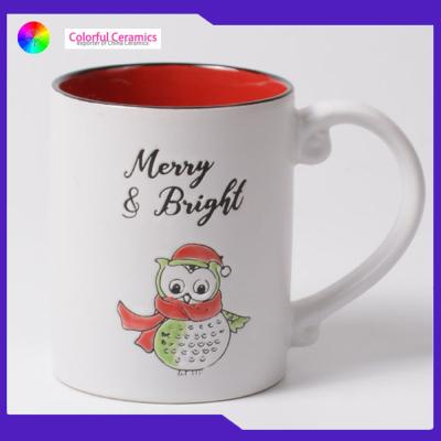 China Customized Hand Painted Ceramic Coffee Mugs Cute Can Be Used As Gift for sale