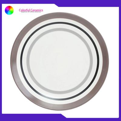 China Steak / Pastry / Dessert Custom Printed Ceramic Plates Lead Free Tableware Set for sale