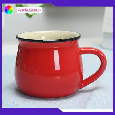 China Disherwasher Safe Promotional Ceramic Coffee Mugs 350ml Capacity Custom Logo for sale