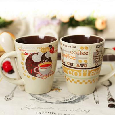 China Brown Ceramic Personalized Stoneware Mugs Modern Simple Environmental Protection for sale