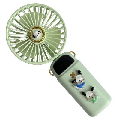 China Small easy cute animated multifunctional foldable fan for easy portability and high battery capacity for sale