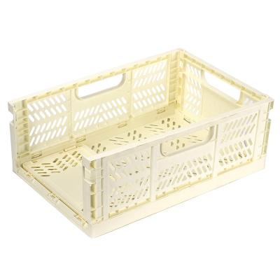 China Plastic Folding Folding Storage Basket Large Folding Household Storage Folding Crate for sale