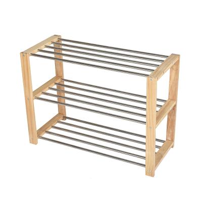 China (Others)Adjustable Entryway Shoes Stand Up Shelf Shoe Home Store Shelf With Sturdy Metal Shelves for sale