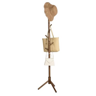 China Wholesale (Height)Adjustable Wooden Coat Tree Hanger Rack For Clothes Hat Bags for sale