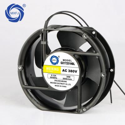 China Hotels GX17251HBL 380V 172 x 150 x 50mm AC Axial Fan Dual Ball Bearing Radiator High Speed ​​Cooling Fan for sale