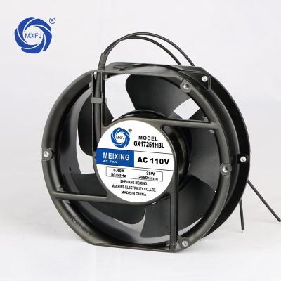 China Hotels GX17251HBL 110V-120V 172 x 150 x 51mm Dual AC Axial Fan Ball Bearing Radiator High Speed ​​Cooling Fan for sale