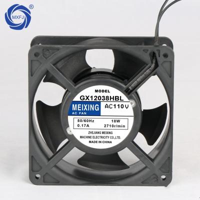 China Hotels GX12038HBL 110V-120V 120 x 120 x 38mm Axial Frame Plastic Blades High Speed ​​AC Fan Heatsink Cooling Fan for sale