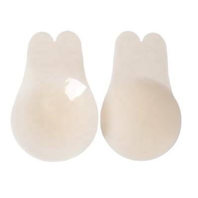 China Antibacterial Adhesive Reusable Bra Pies For Women Lift Up Rabbit Ear Adhesive Bra for sale