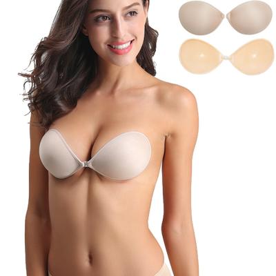 China Antibacterial Invisible Breast Lift Up Silicone Strapless Bra Backless Adhesive Bra for sale