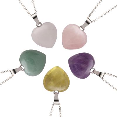 China Lead Free Tasty Jewelry Necklace Lead Free Gemstone Heart Chakra Pendant Charms/Natural Square Star Heart Moon Gemstone Statement Necklace for sale