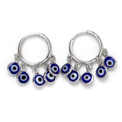 China Shangya FASHIONABLE Europe and the United States ear studs demon eye earring blue eyes without piercing earrings border sales for sale