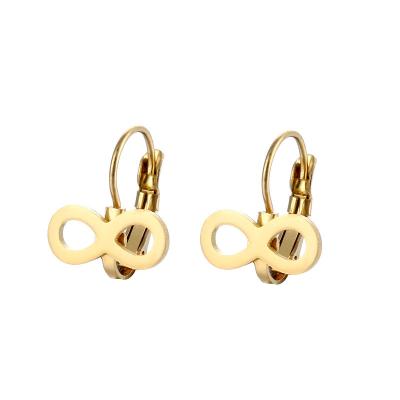 China FASHIONABLE Infinity Earrings Women's Symbol Stainless Steel Eight-Figure Gold Plated Earring for sale