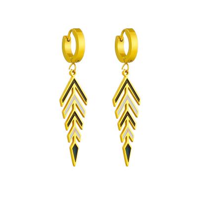 China New European and American personality creative simple collection FASHIONABLE niche metal arrow dripping drip earrings for sale