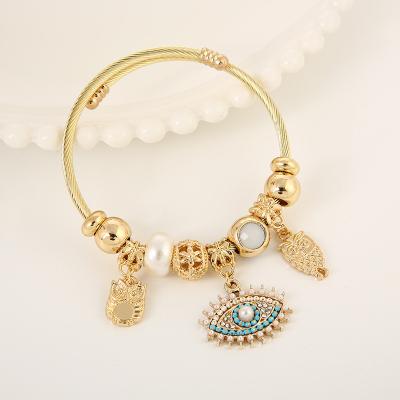 China European and American DIY Casual / Sporty Demon Watches Stainless Steel Wire Crystal Pendant Bracelet for sale