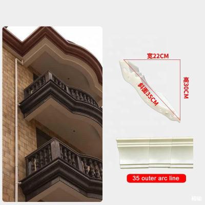 China Wholesale High Precision ABS Plastic Under Roof Eaves Line Molding Cornice Mold For Exterior Decoration Building for sale