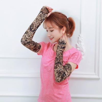 China Breathable Outdoor Cycling Ice Sleeve Camouflage Sun Arm Sleeve for sale